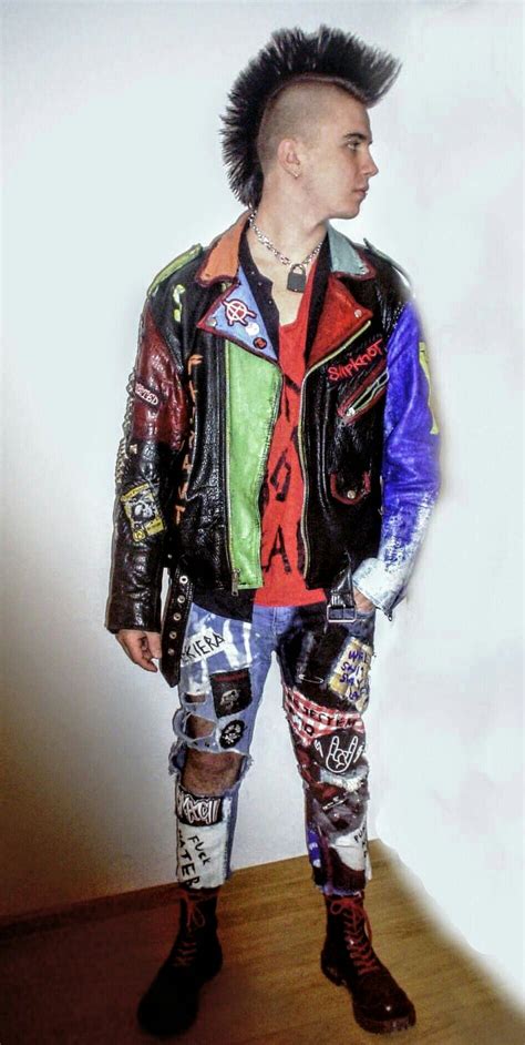 80s punk fashion for men.